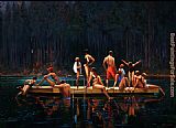 Brent Lynch Lake Swimmers painting